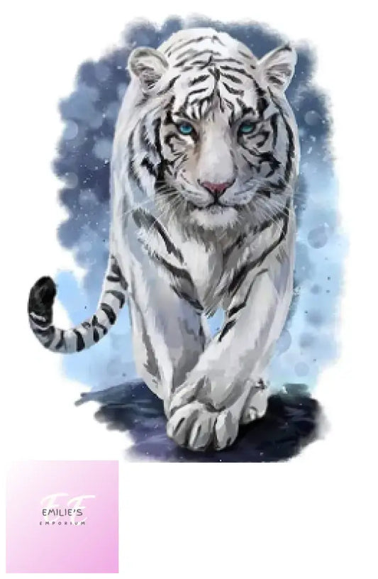 White Tiger Diamond Art