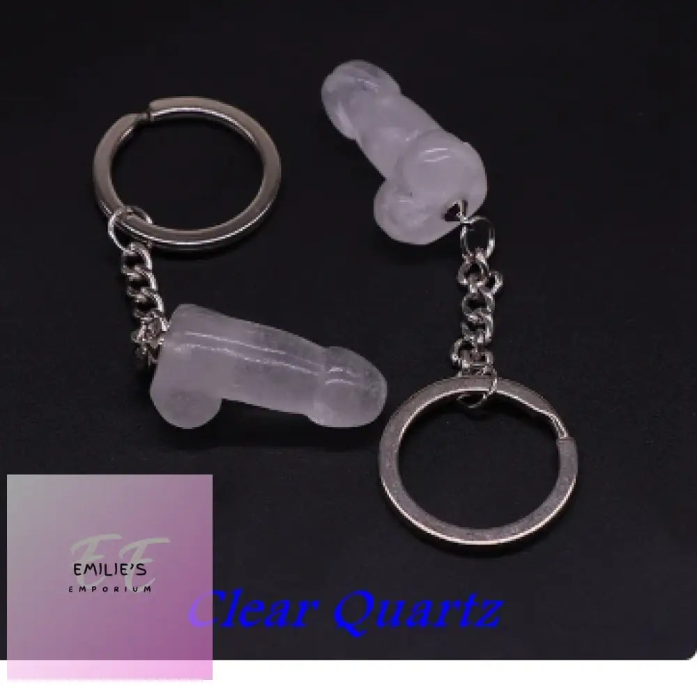 Willy Key Rings- Choices Clear Quartz