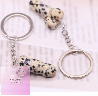 Willy Key Rings- Choices Dalmatian Jasper