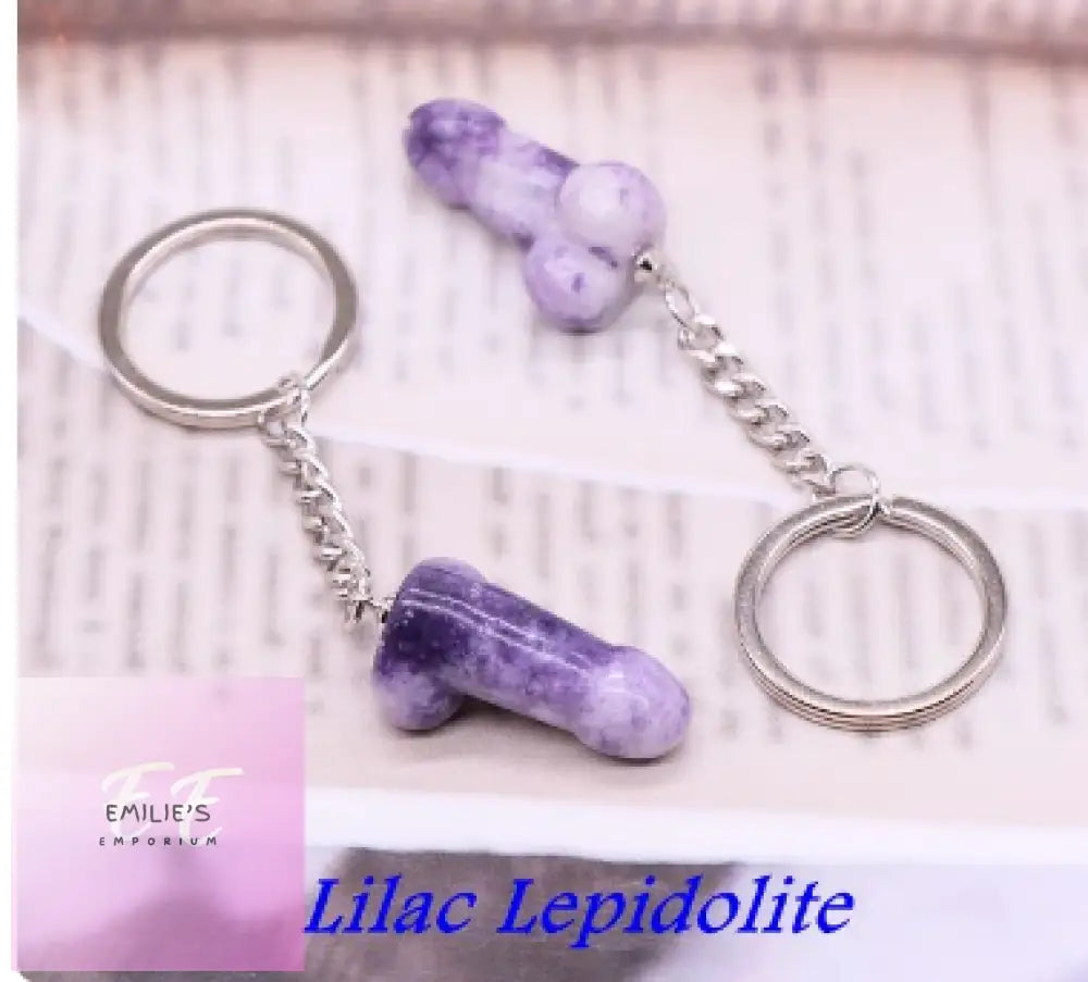 Willy Key Rings- Choices Lilac Lepidolite