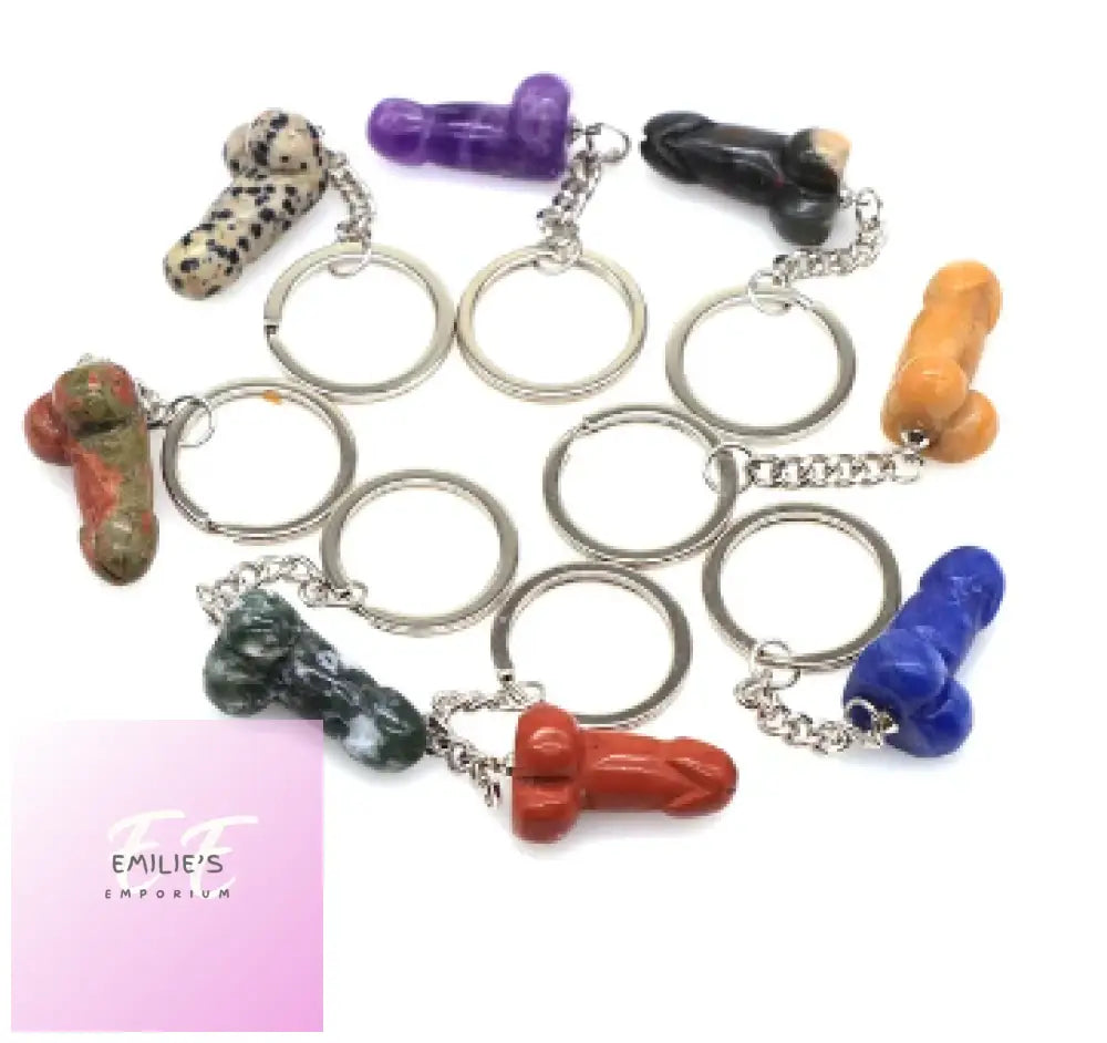 Willy Key Rings- Choices Random Stones