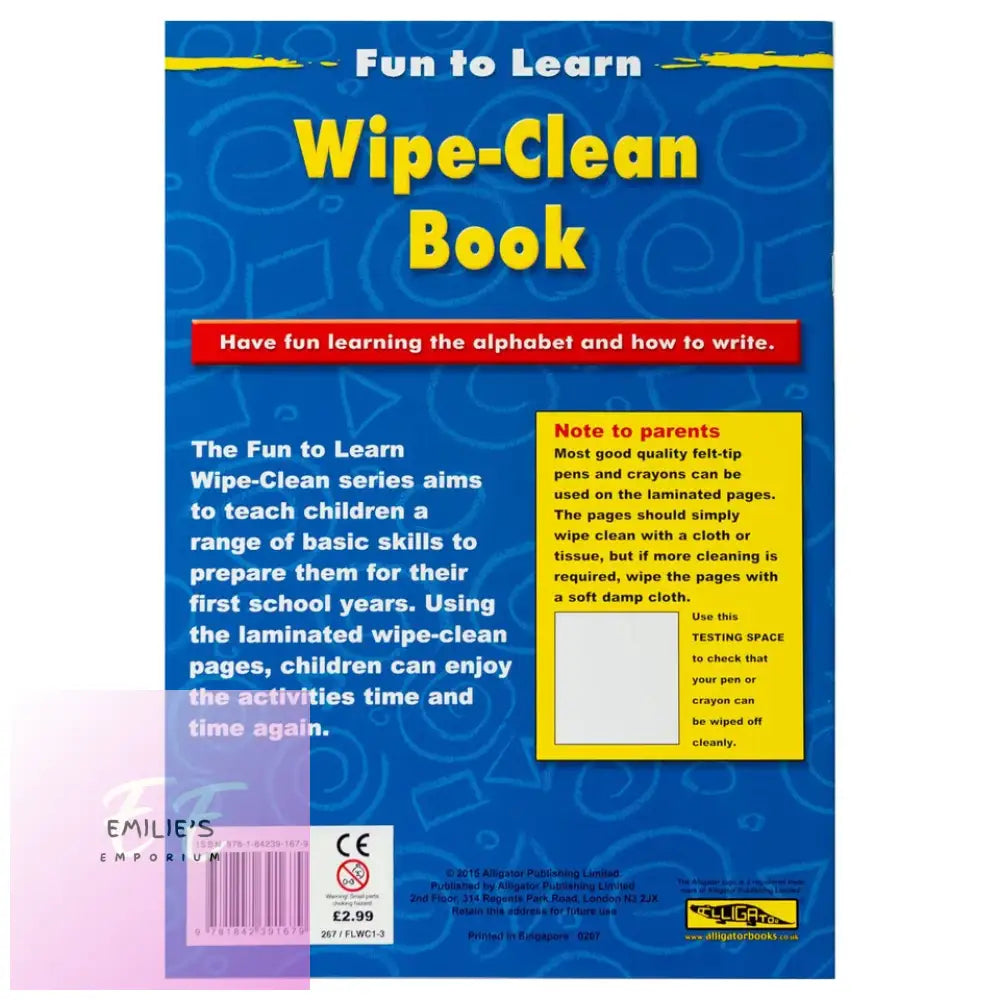 Wipe Clean Book Letters & Writing