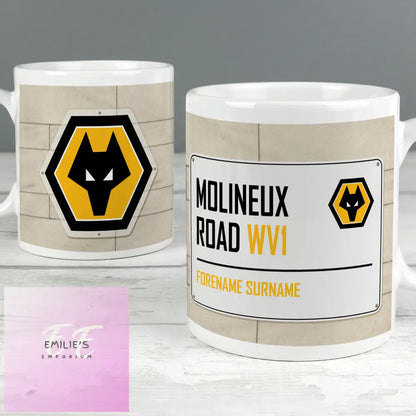 Wolves Street Sign Mug