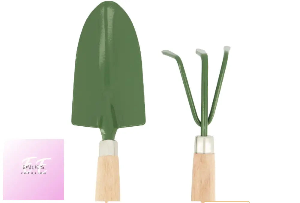 Wooden Garden Tool Holder With Trowel & Fork