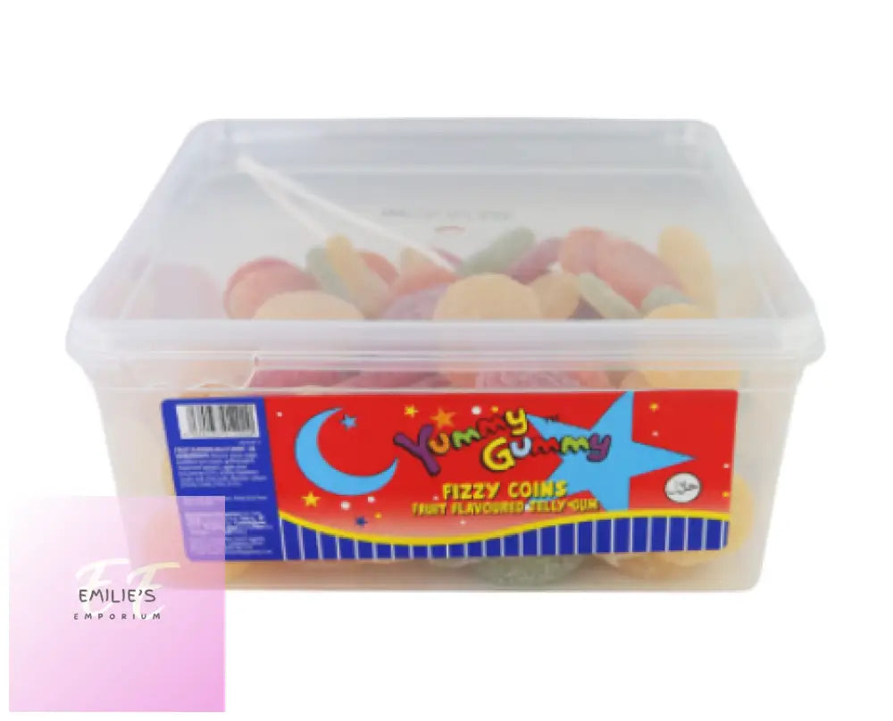 Yummy Gummy Fizzy Coins 800G Tub