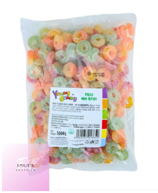 Yummy Gummy Fizzy Rings 1Kg